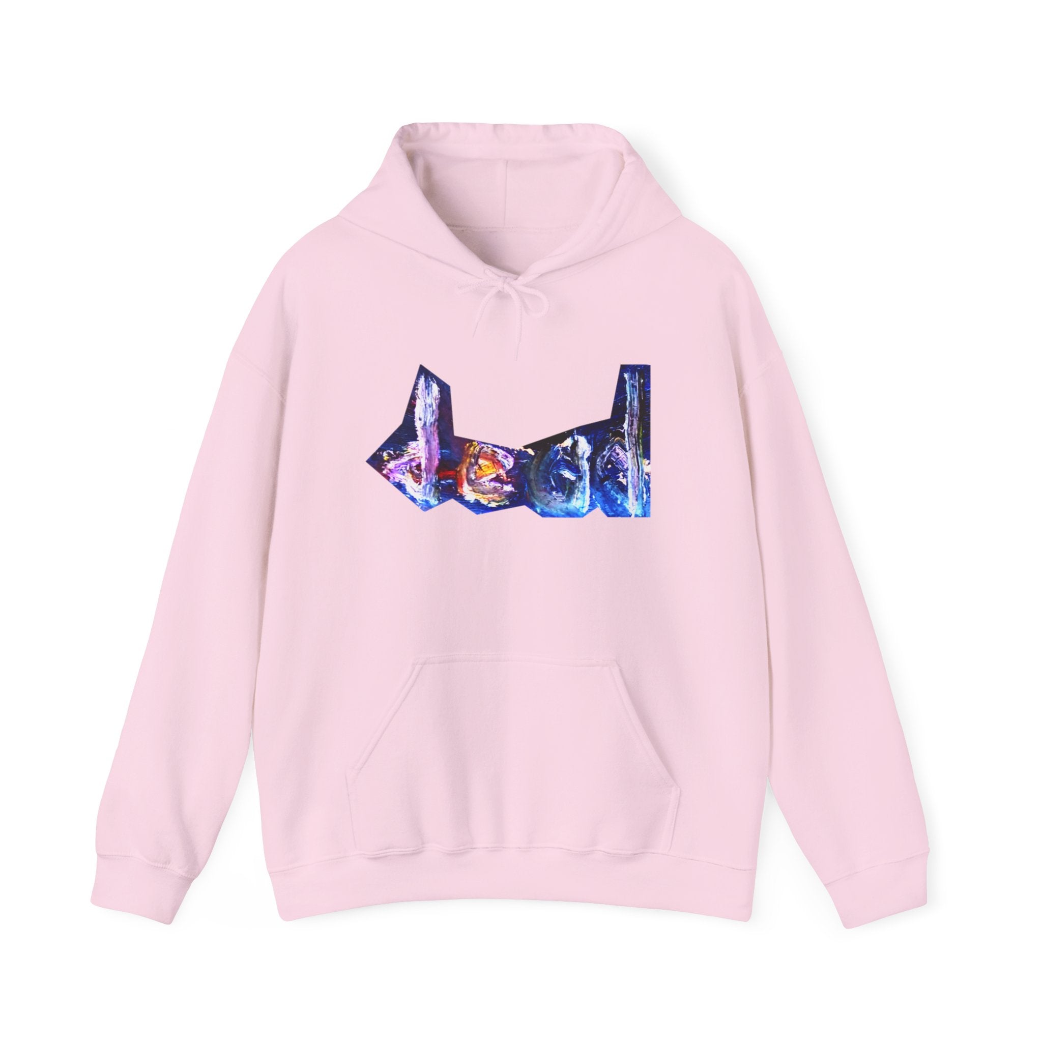 dead dead <3 Abstract Gotham Hoodie — Artistic Nightscape Logo with Heart & Skulls